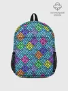 Рюкзак детский / Неоновый яркий абстрактный узо