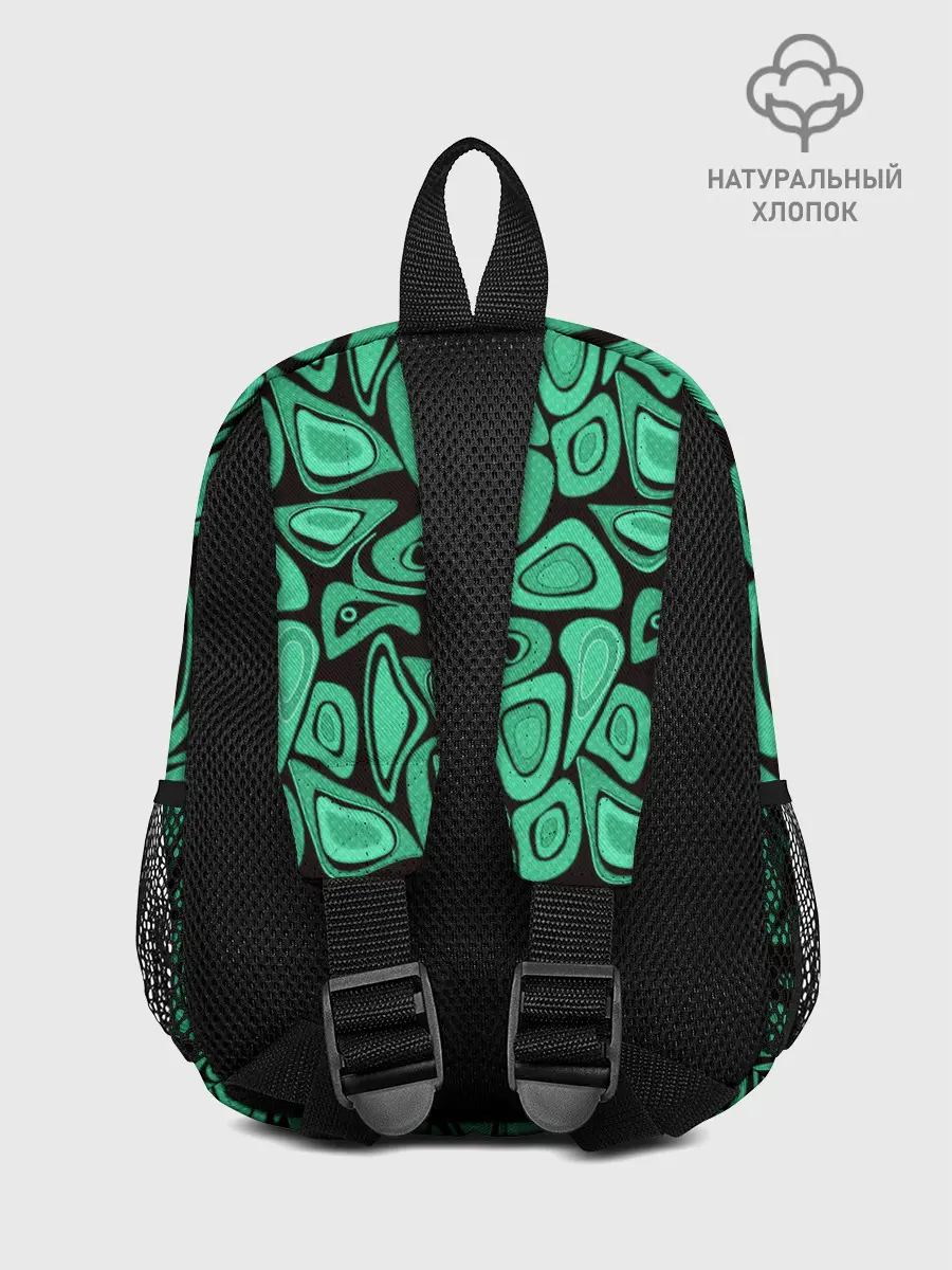 Рюкзак детский / Зеленый абстрактный узор