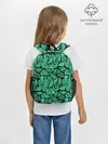 Рюкзак детский / Зеленый абстрактный узор