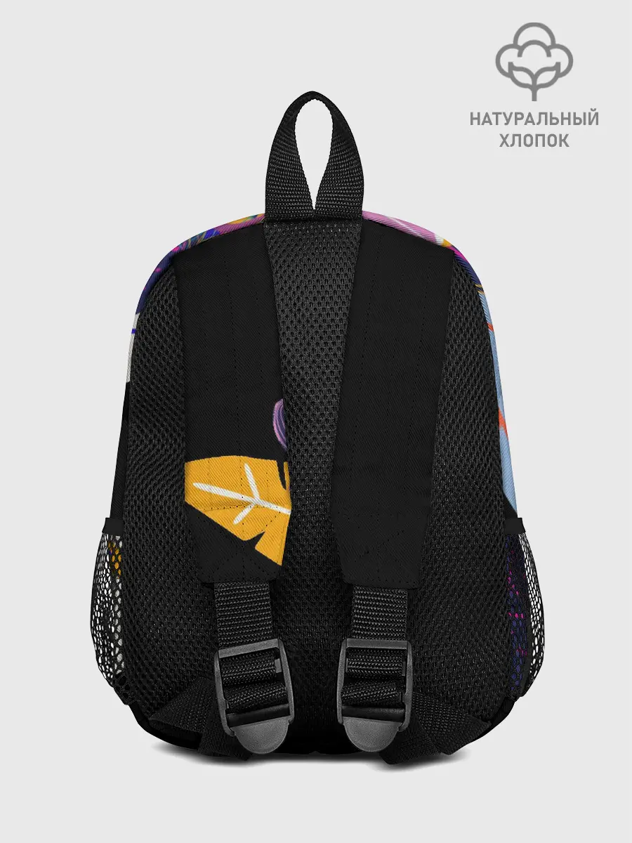 Рюкзак детский / узор из листьев и цветов