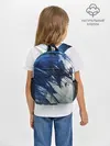 Рюкзак детский / Серо-синее абстрактное