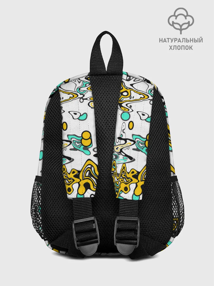 Рюкзак детский / Бирюзово-желтый узор