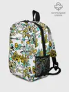 Рюкзак детский / Бирюзово-желтый узор
