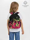 Рюкзак детский / Черно малиновый абстрактный