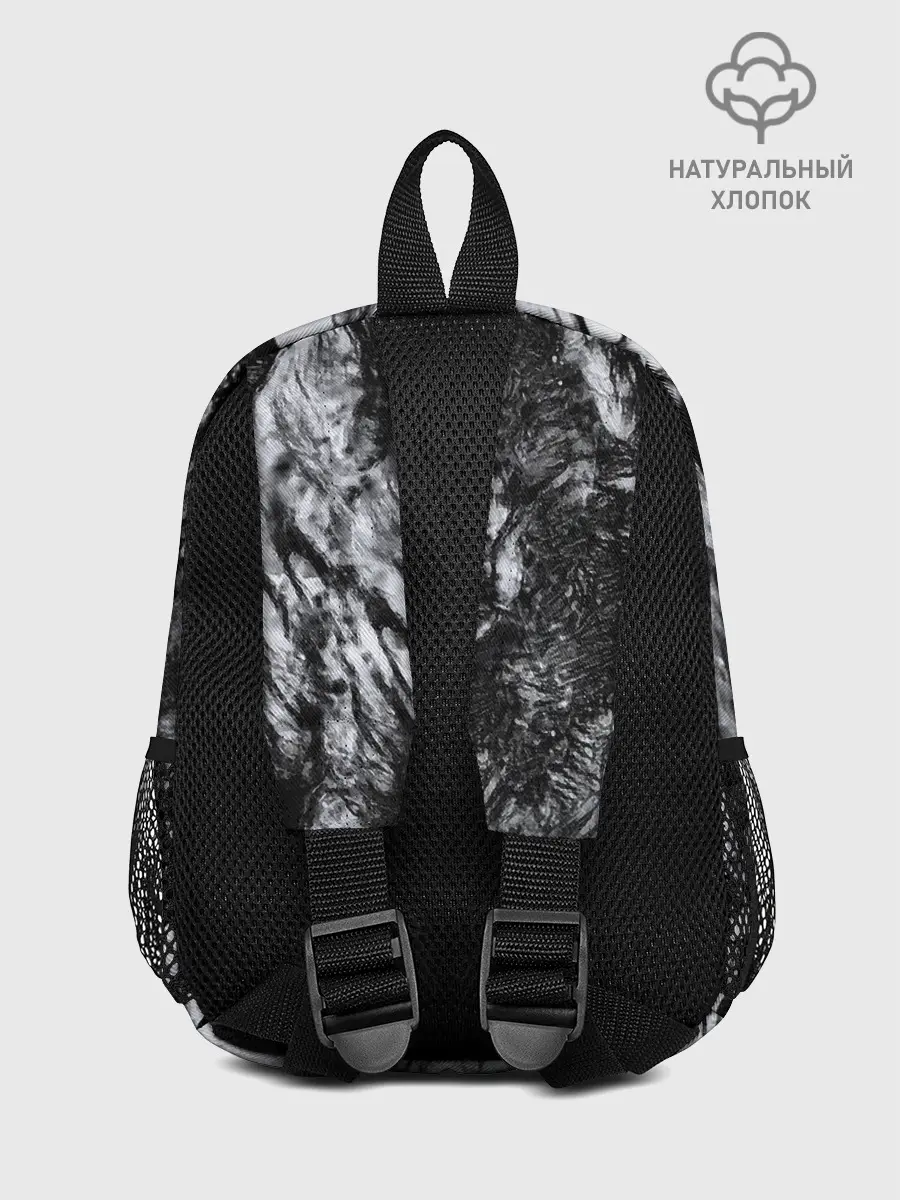 Рюкзак детский / Черно-белый узор. Маки.