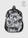 Рюкзак детский / Черно-белый узор. Маки.