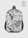 Рюкзак детский / Черно-белый узор Тропики