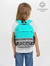 Рюкзак детский / Цветочный бирюзовый узор