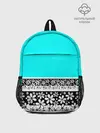 Рюкзак детский / Цветочный бирюзовый узор