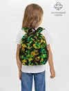 Рюкзак детский / Абстрактный желто-зеленый узор