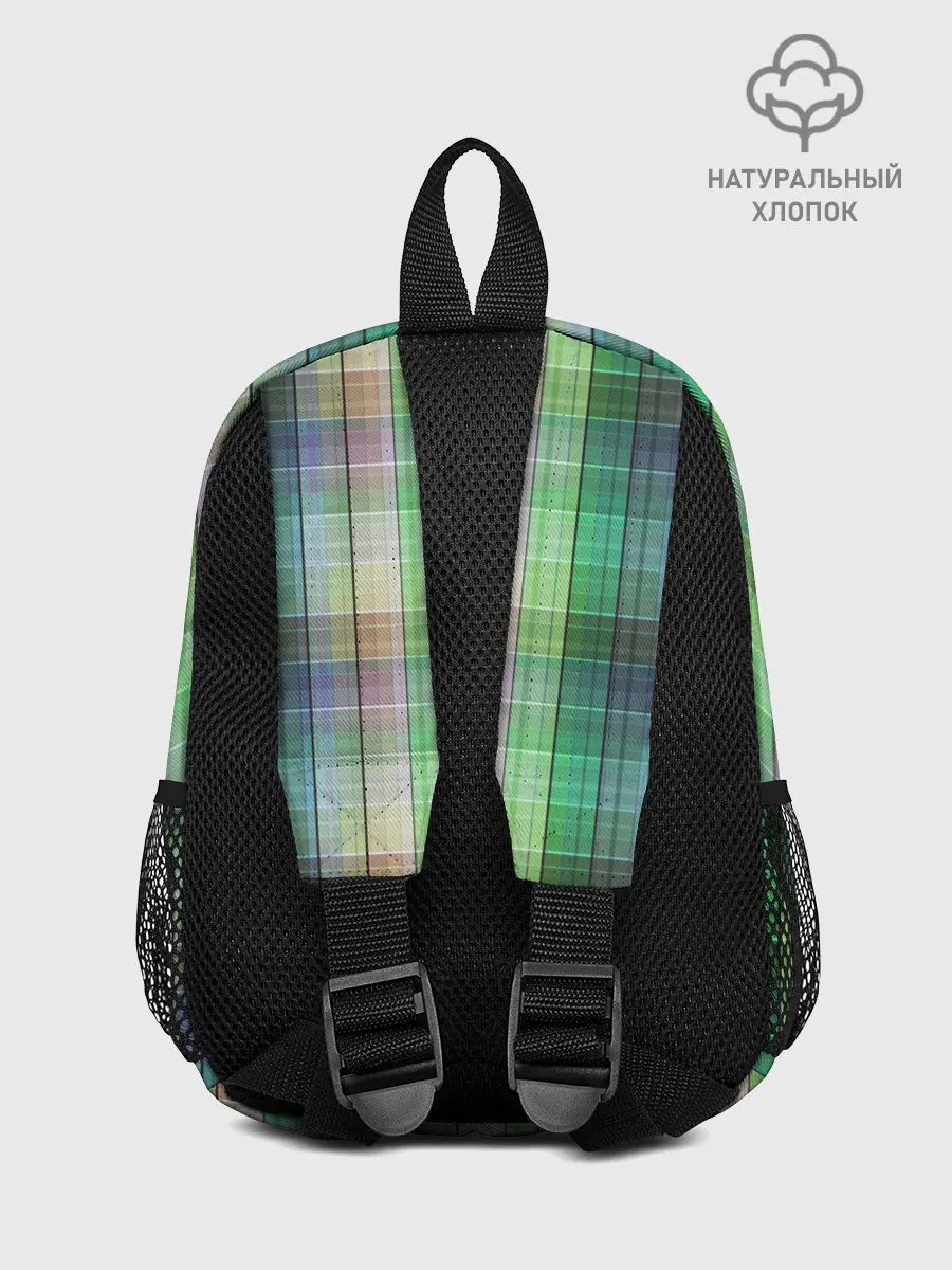 Рюкзак детский / Зеленый клетчатый узор