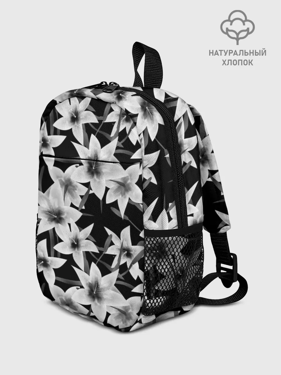 Рюкзак детский / Лилии черно-белые