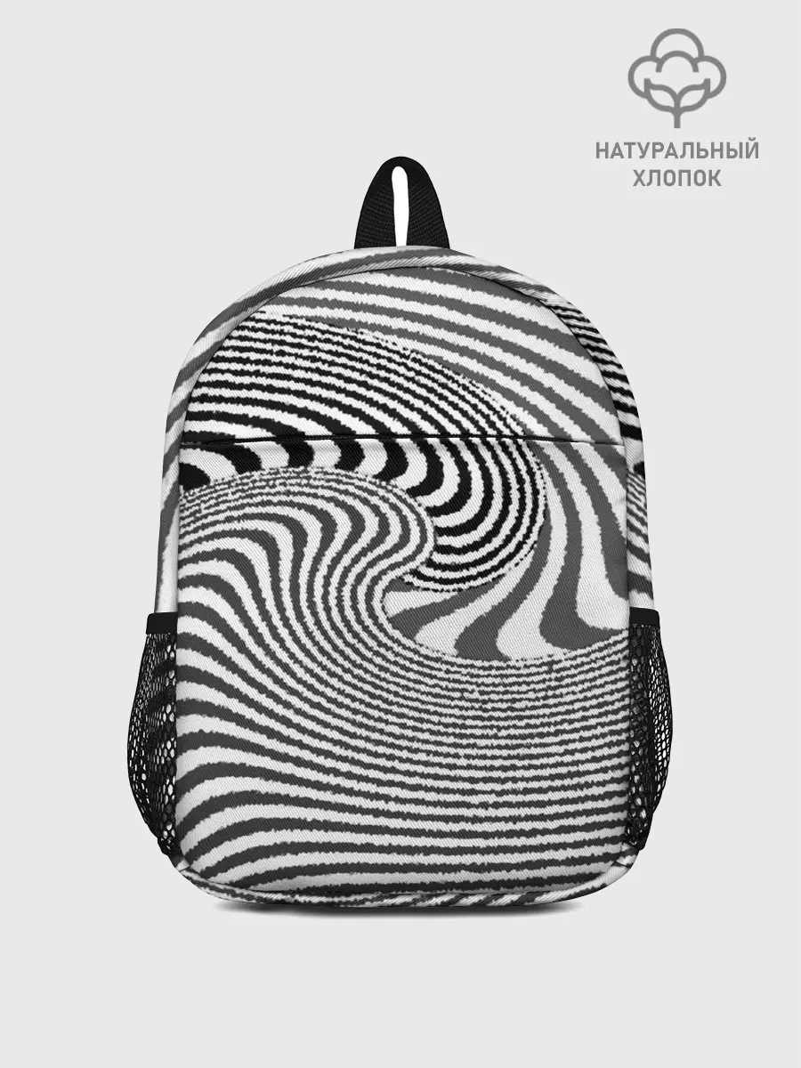 Рюкзак детский / Черно белый мозаичный узор