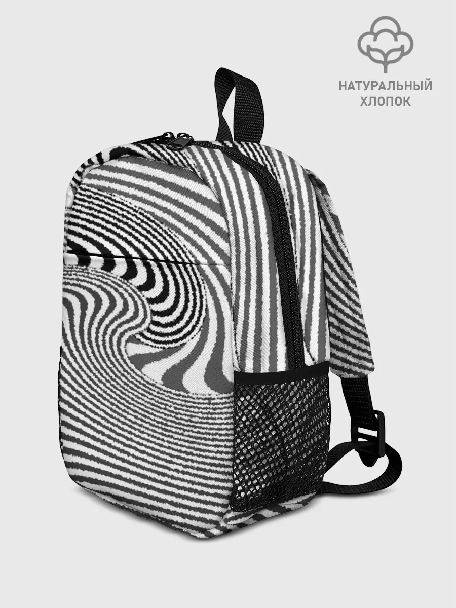 Рюкзак детский / Черно белый мозаичный узор
