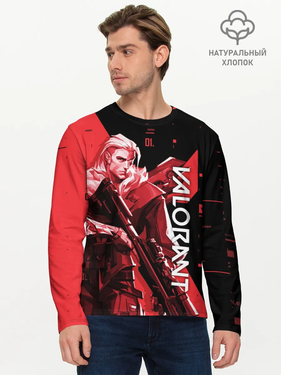 Мужской лонгслив базовый / VALORANT