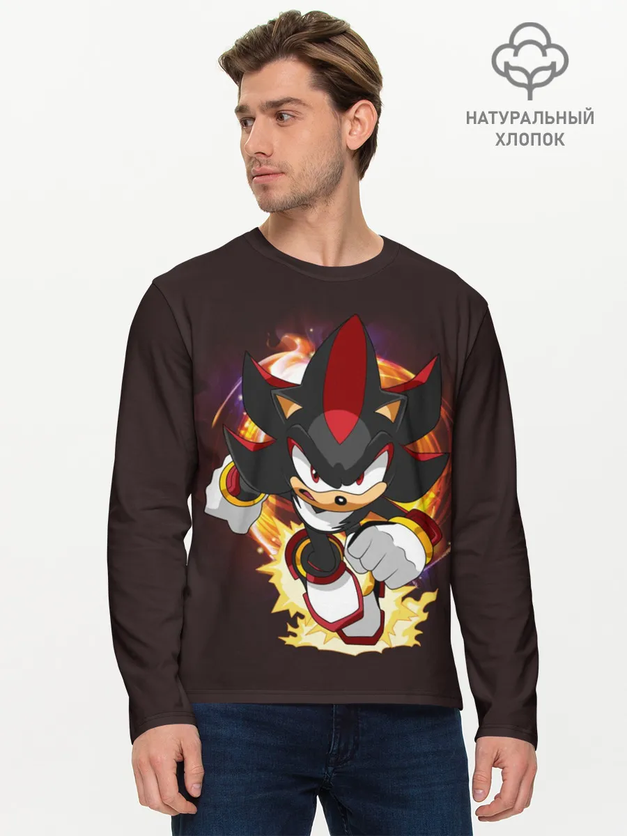 Мужской лонгслив базовый / Sonic. Шедоу