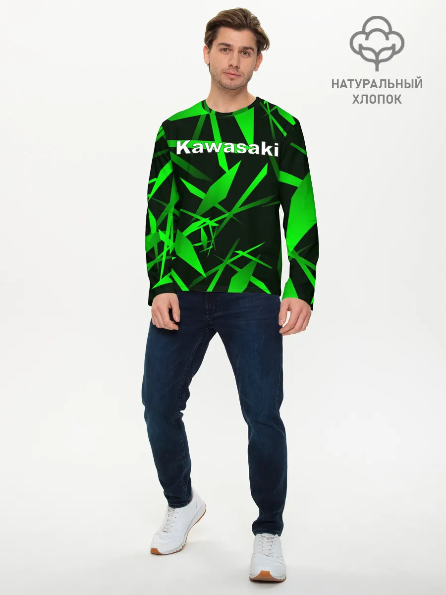 Мужской лонгслив базовый / Kawasaki