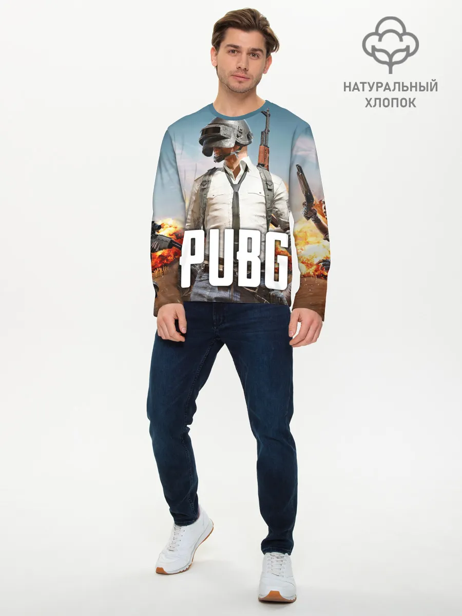 Мужской лонгслив базовый / PUBG