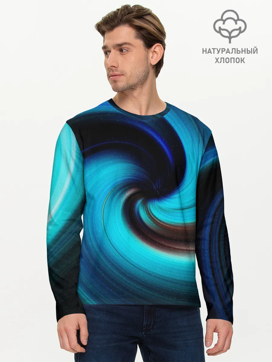 Мужской лонгслив базовый / BLUE HOLE | SPACE