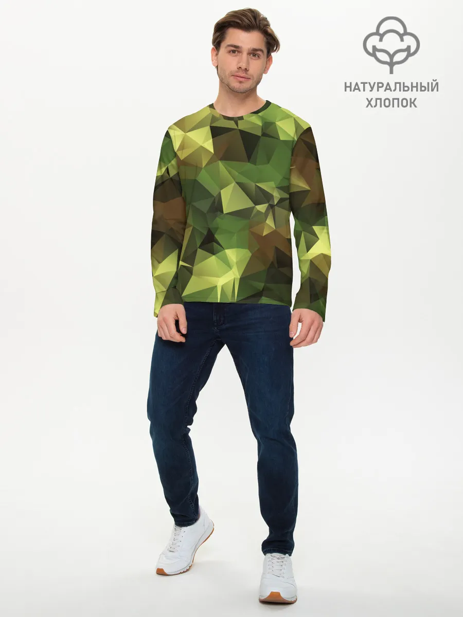 Мужской лонгслив базовый / МИЛИТАРИ