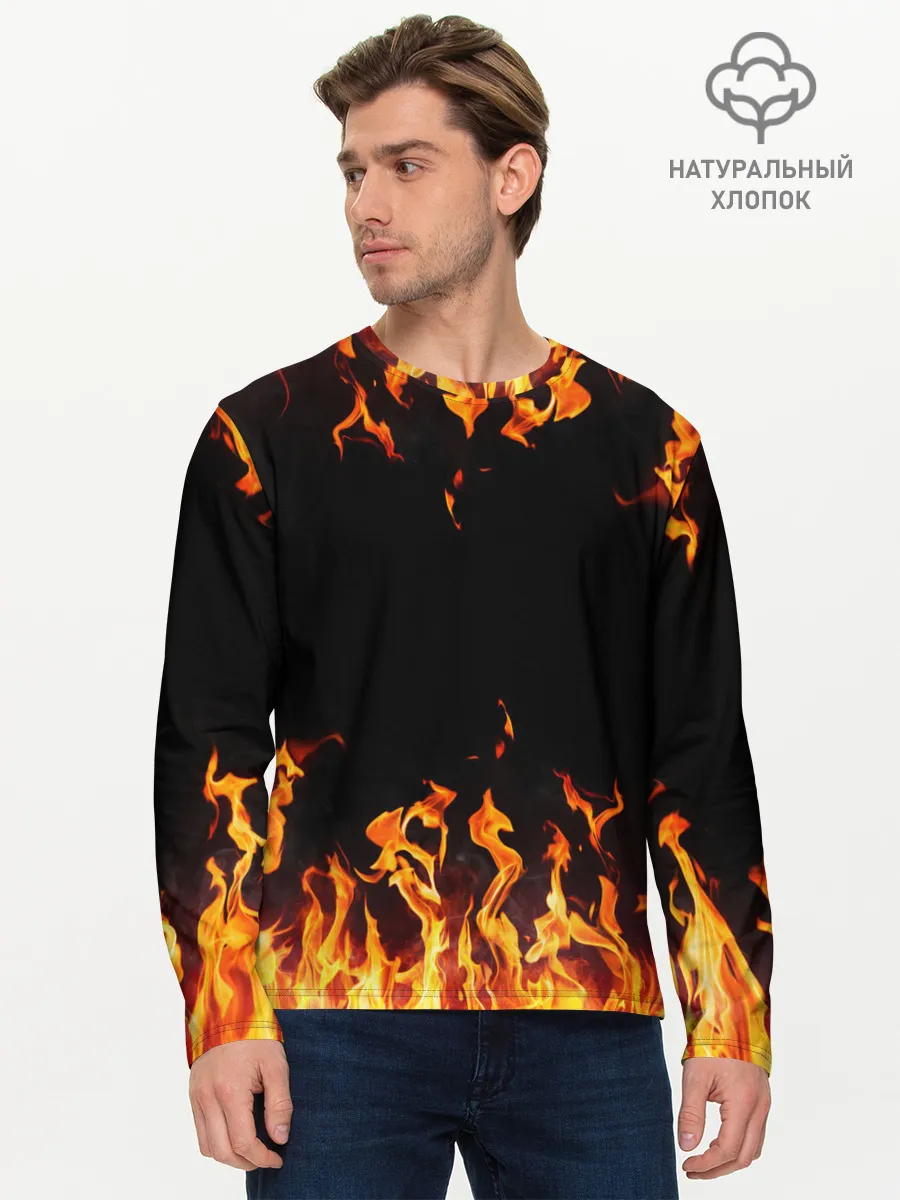 Мужской лонгслив базовый / FIRE | ОГОНЬ