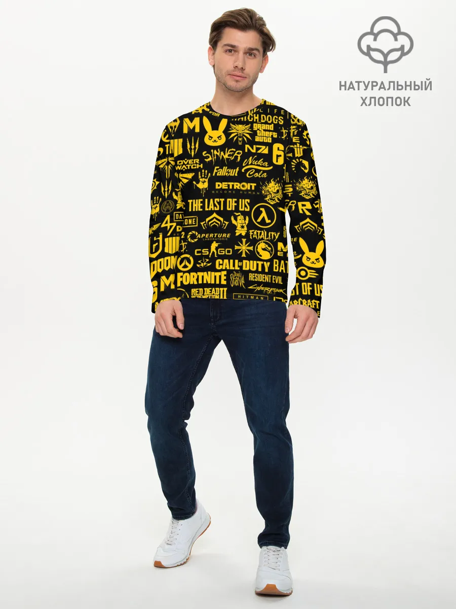 Мужской лонгслив базовый / ЛОГОТИПЫ ИГР