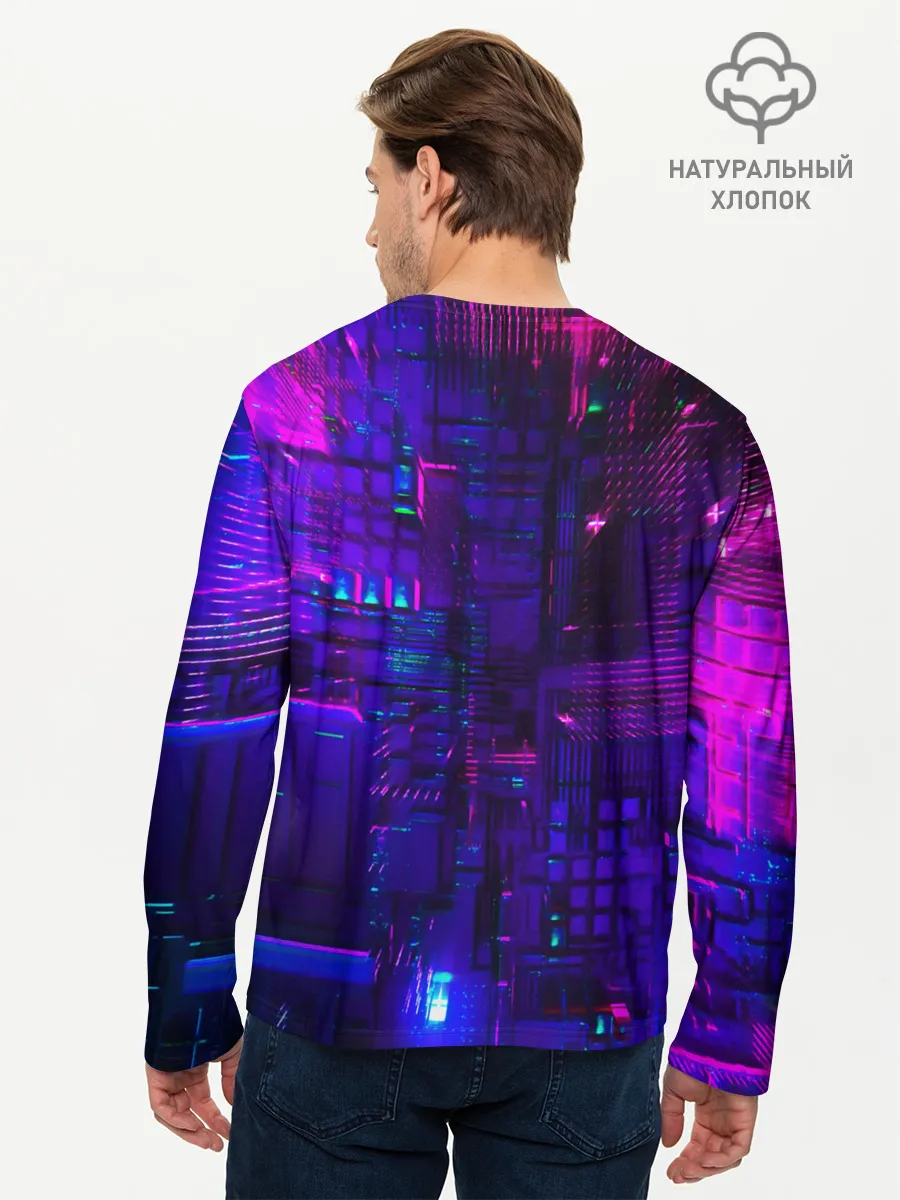 Мужской лонгслив базовый / NEON CUBES