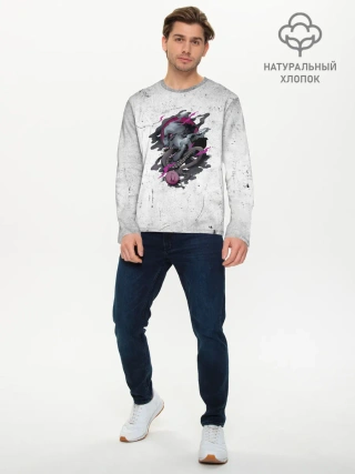 Мужской лонгслив базовый / Гнев смертных грехов