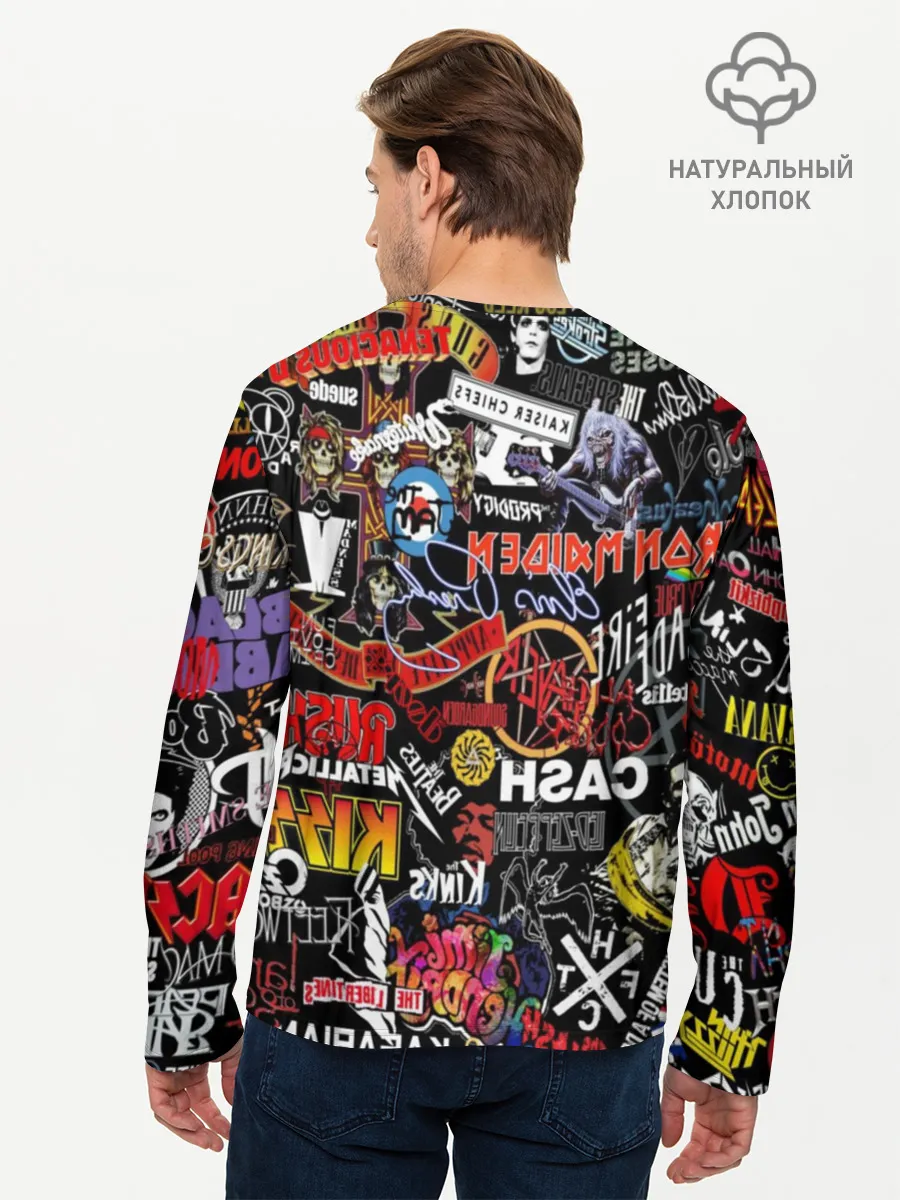 Мужской лонгслив базовый / Rock | Логотипы