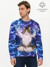 Мужской лонгслив базовый / Грозовой Котик