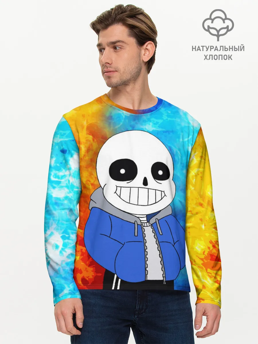 Мужской лонгслив базовый / Sans | Огни