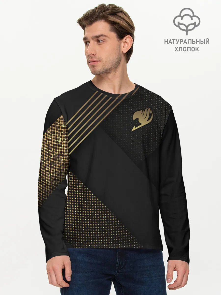 Мужской лонгслив базовый / Хвост Феи геометрия