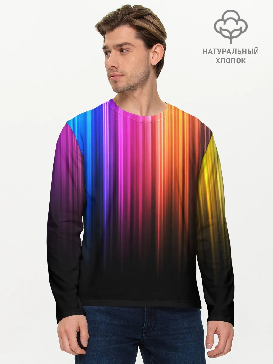 Мужской лонгслив базовый / НЕОНОВЫЙ ЦВЕТ