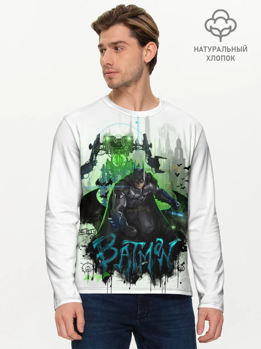 Мужской лонгслив базовый / Batman: Arkham Knight
