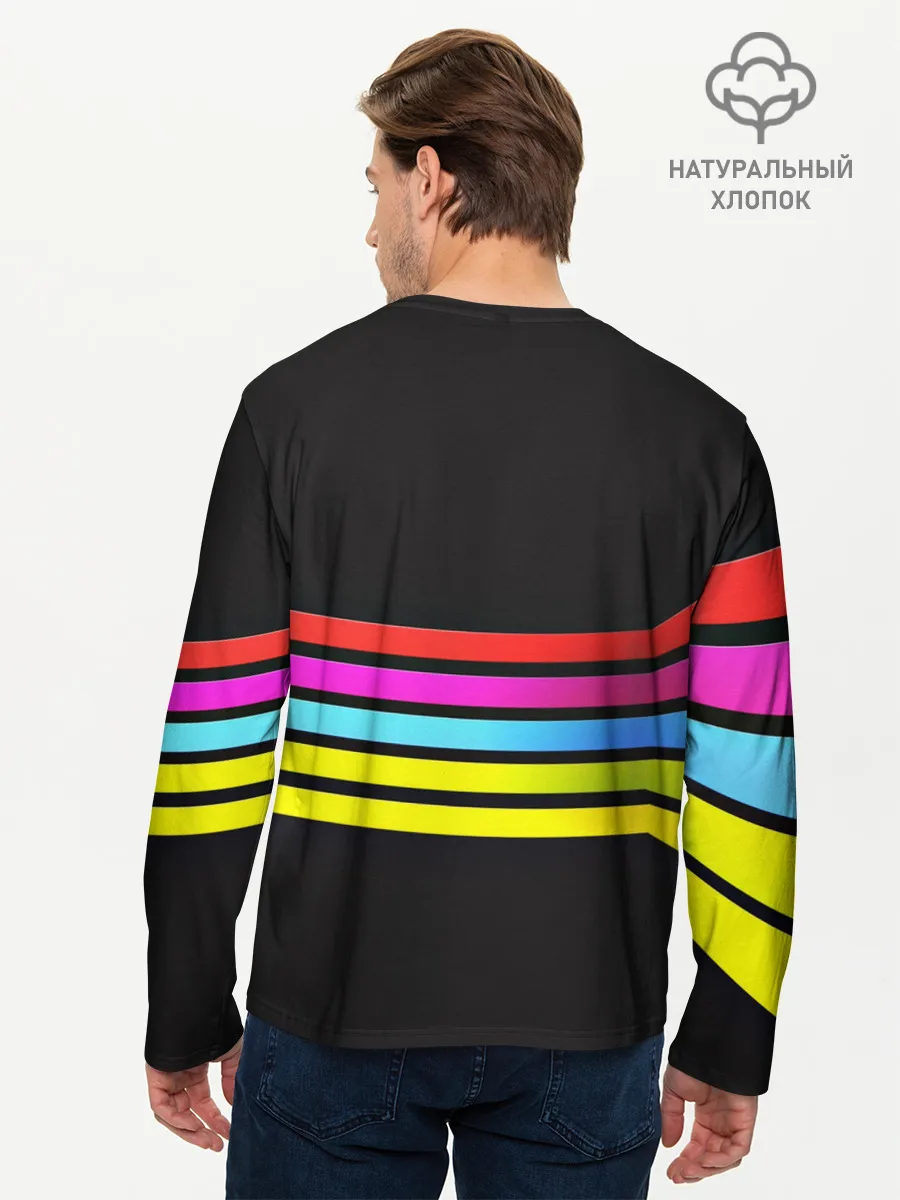 Мужской лонгслив базовый / NEON GEOMETRY