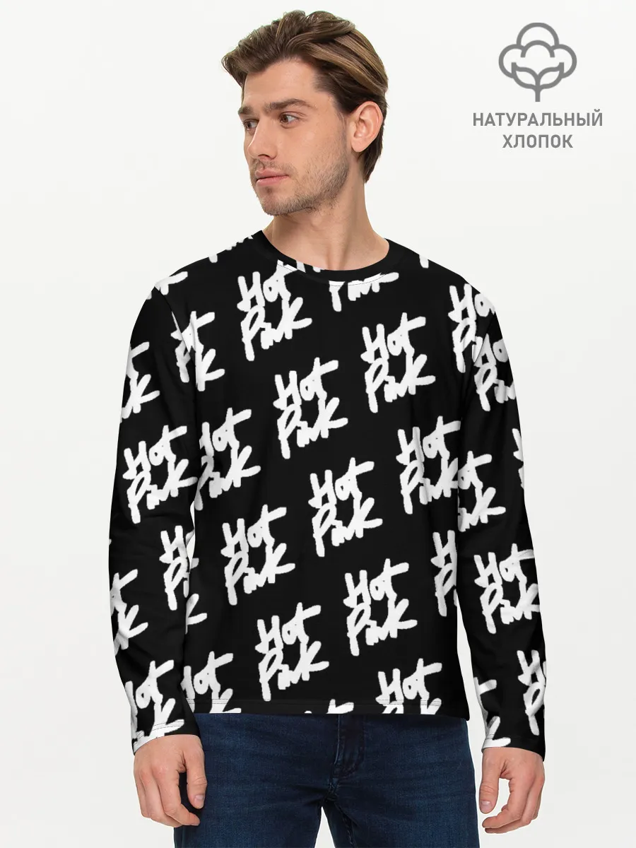 Мужской лонгслив базовый / HOT PINK