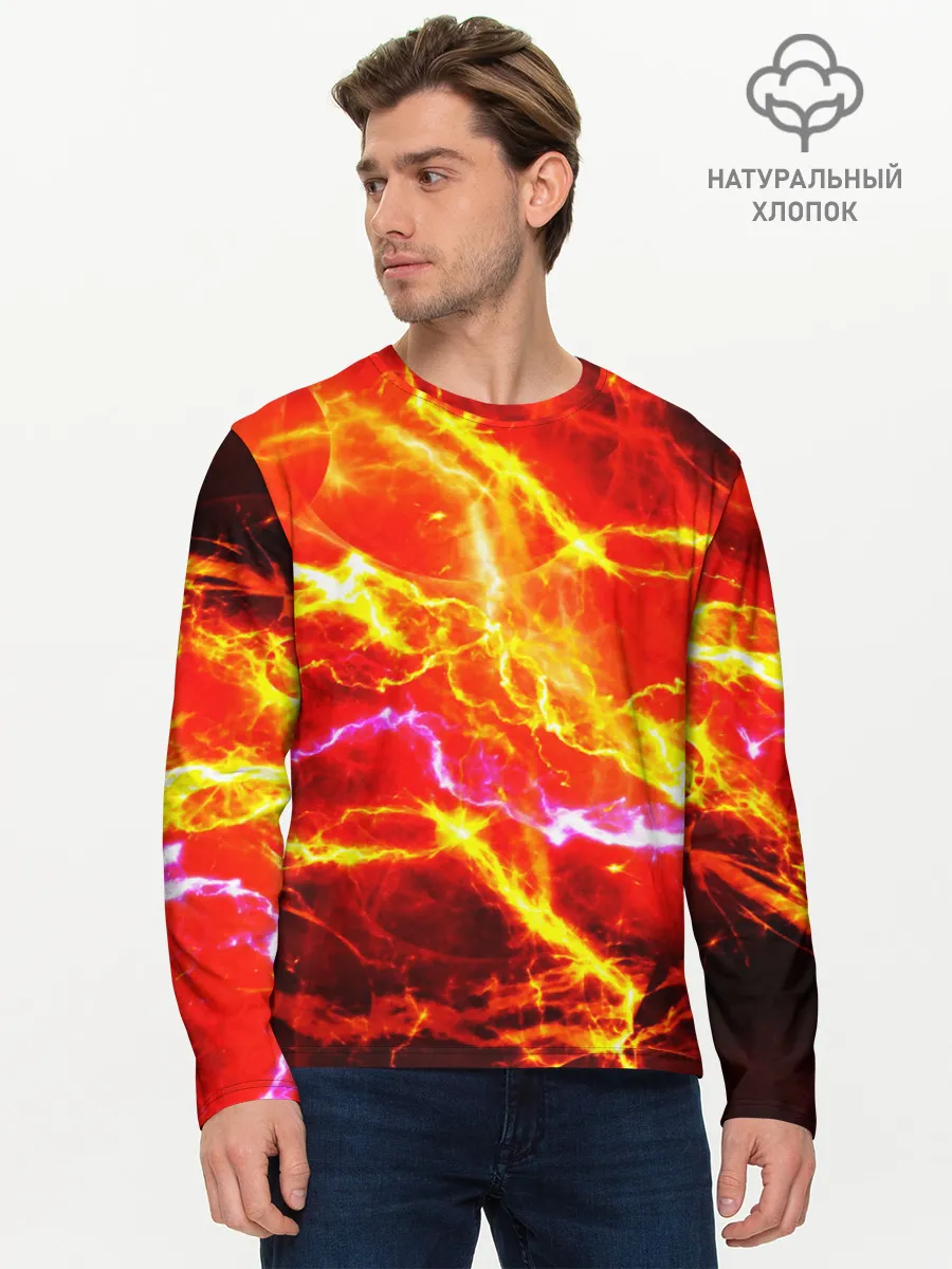 Мужской лонгслив базовый / УДАРЫ МОЛНИИ