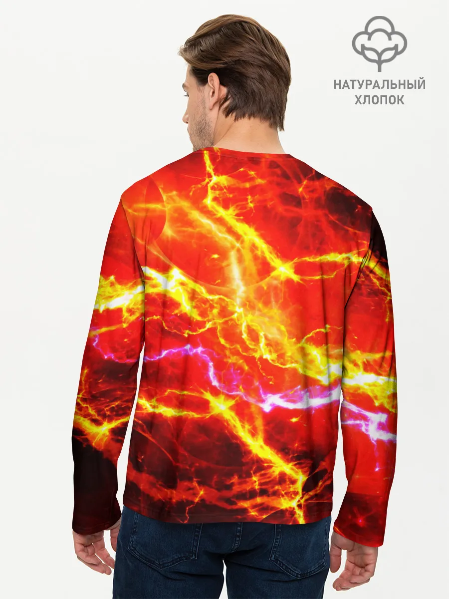 Мужской лонгслив базовый / УДАРЫ МОЛНИИ