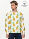 Мужской лонгслив базовый / Ананасы.