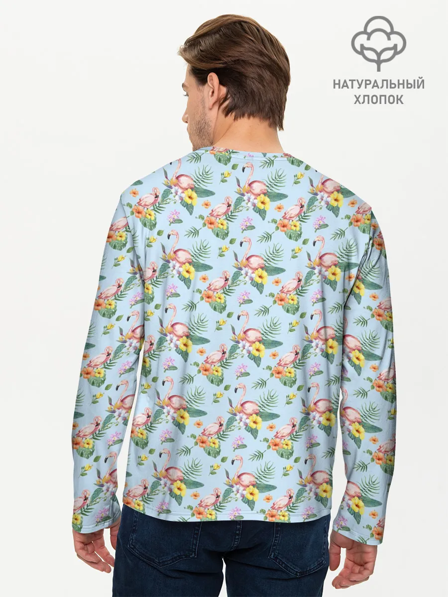 Мужской лонгслив базовый / ФЛАМИНГО