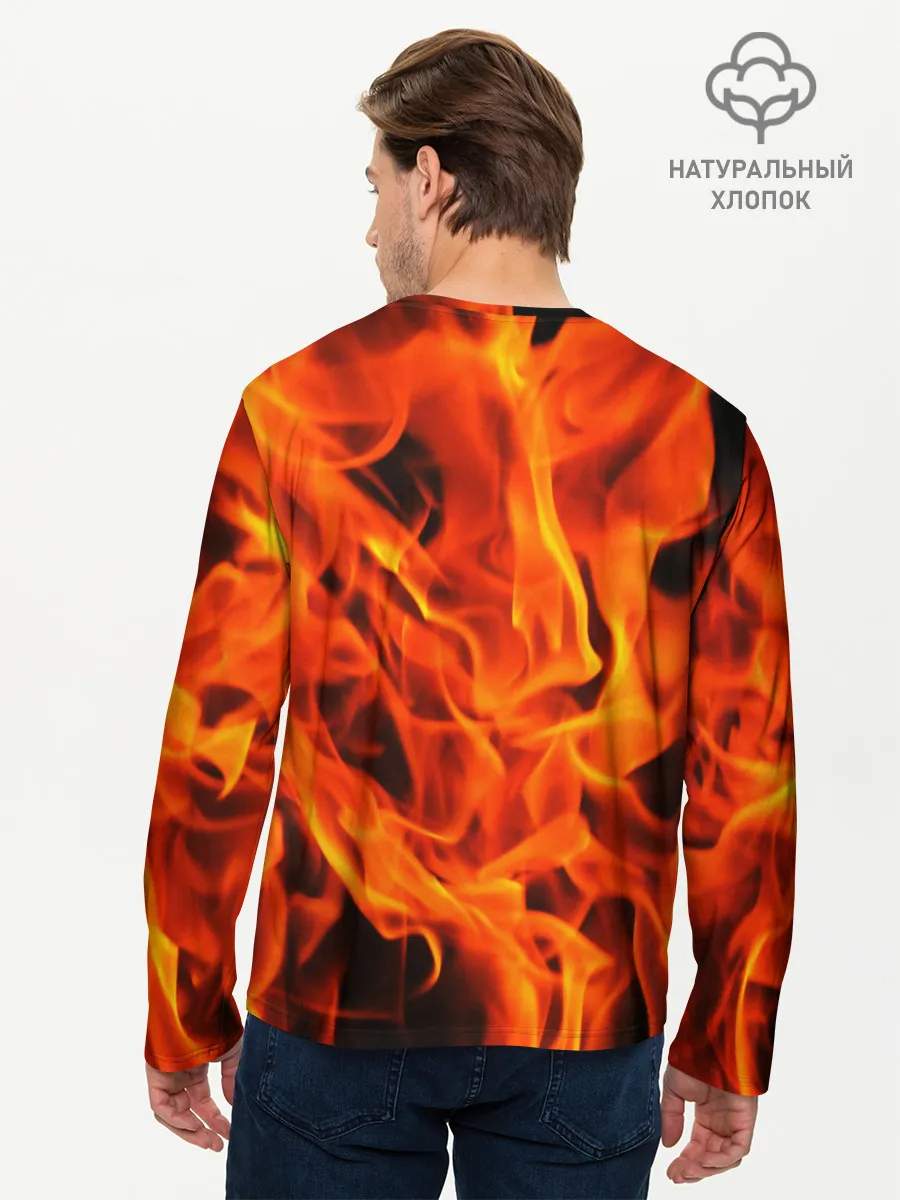 Мужской лонгслив базовый / ОГОНЬ