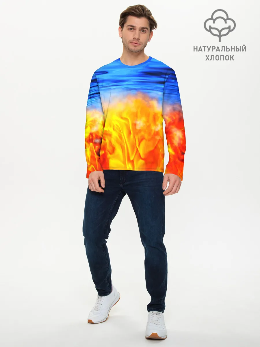 Мужской лонгслив базовый / ЛЕД И ПЛАМЯ