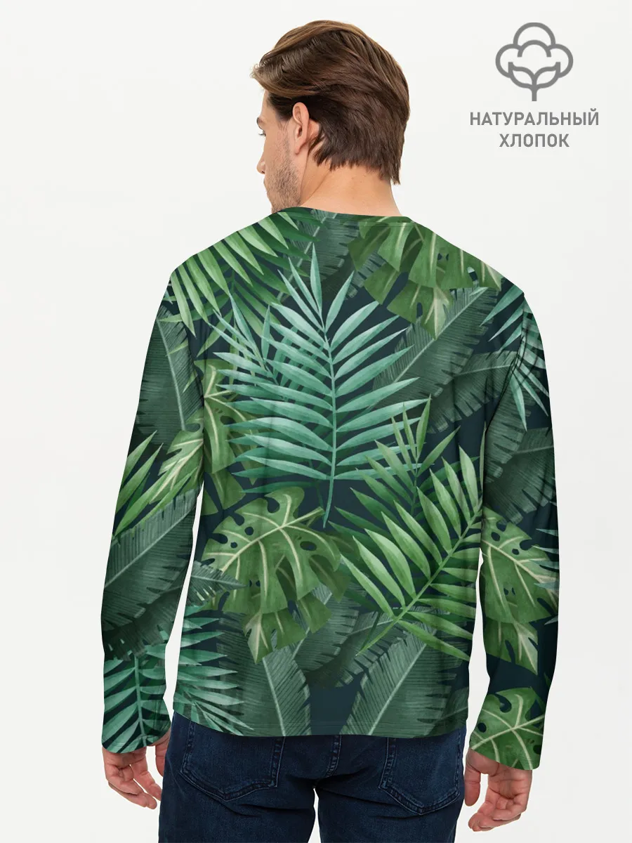 Мужской лонгслив базовый / Тропики