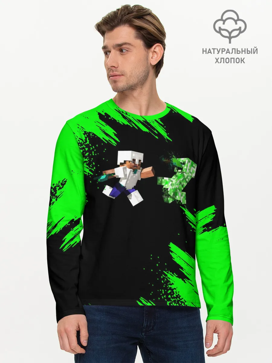 Мужской лонгслив базовый / MINECRAFT