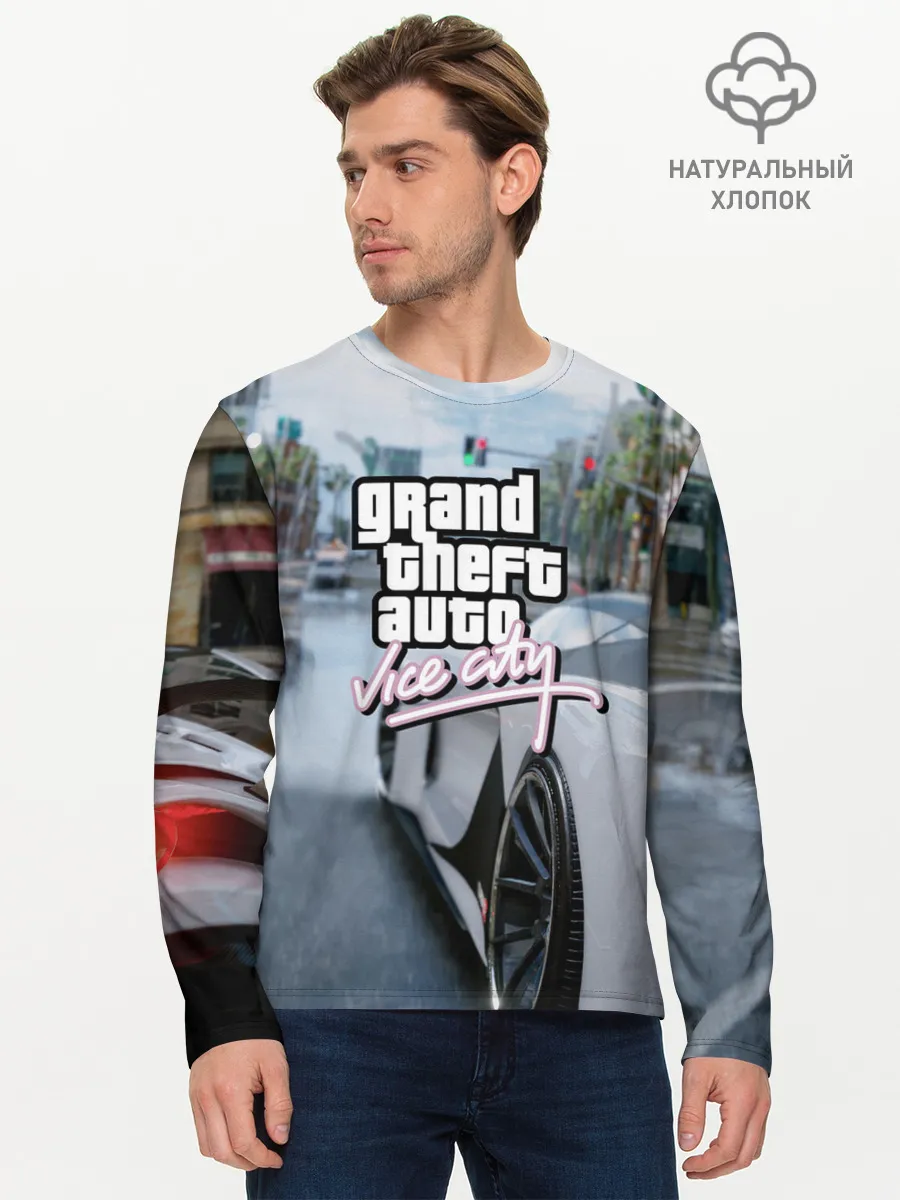 Мужской лонгслив базовый / Vice city
