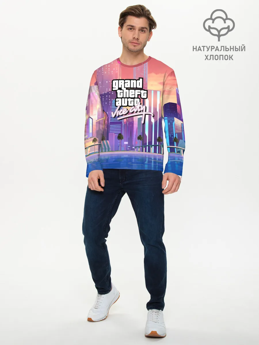 Мужской лонгслив базовый / Vice city