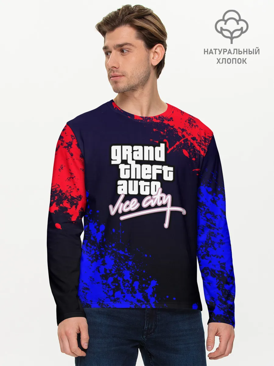 Мужской лонгслив базовый / Gta Vice city