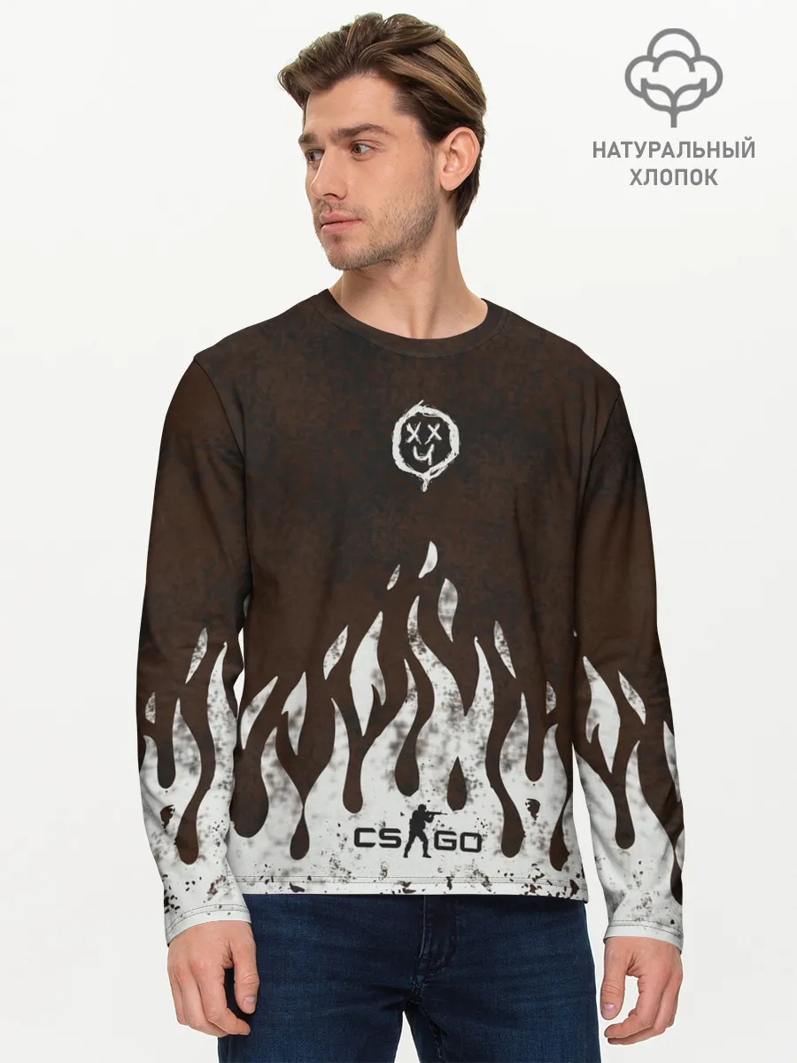 Мужской лонгслив базовый / cs:go - Оксидное пламя