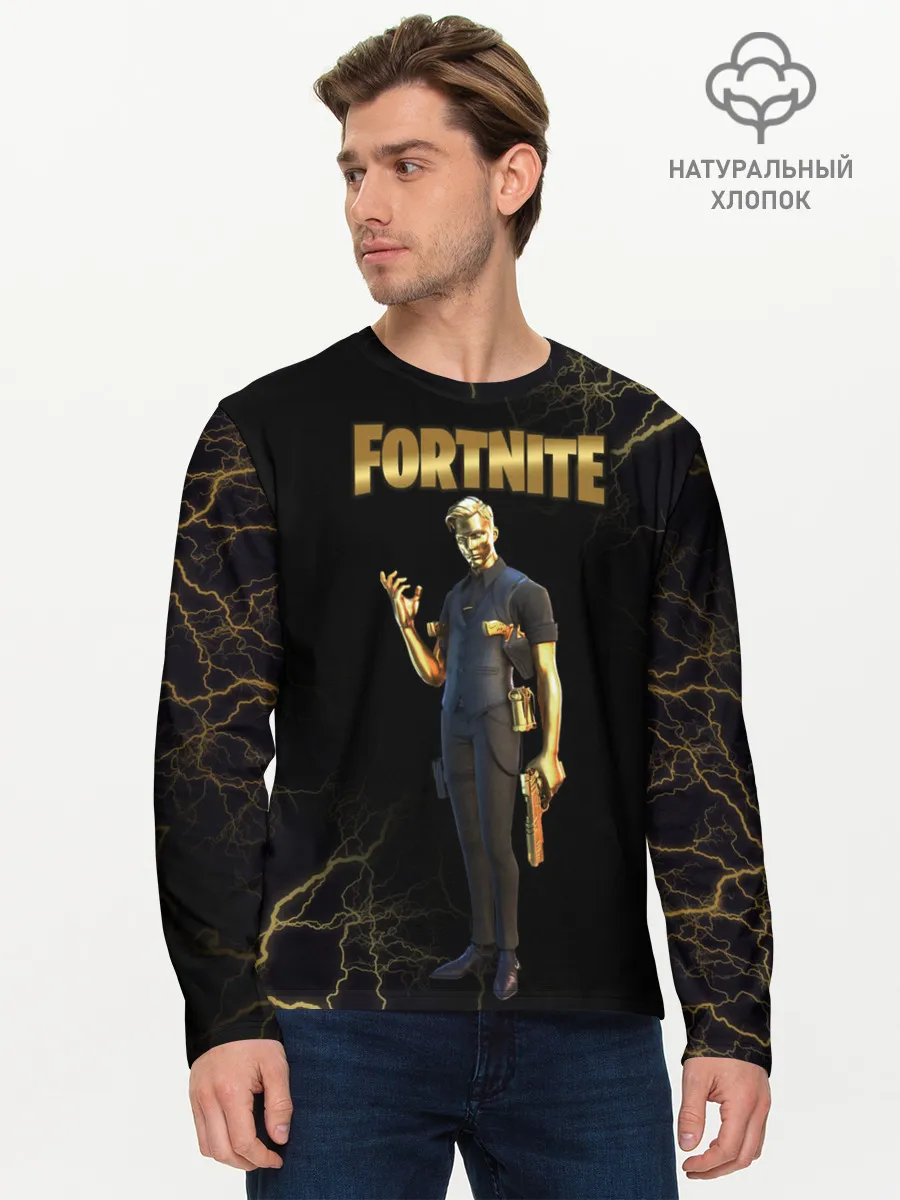 Мужской лонгслив базовый / Gold Midas Fortnite 2