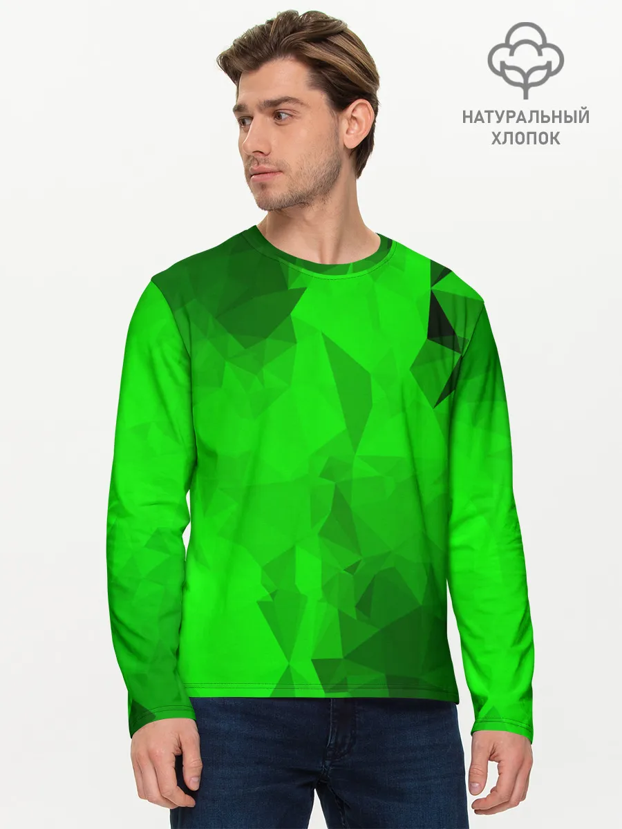 Мужской лонгслив базовый / GREEN
